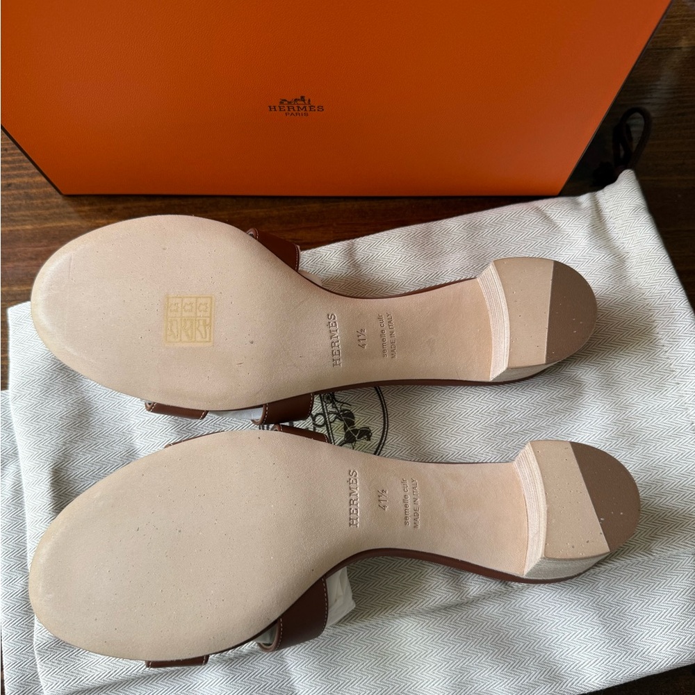 Hermes Oasis sandals, Gold, size 41.5 - Picture 5 of 7